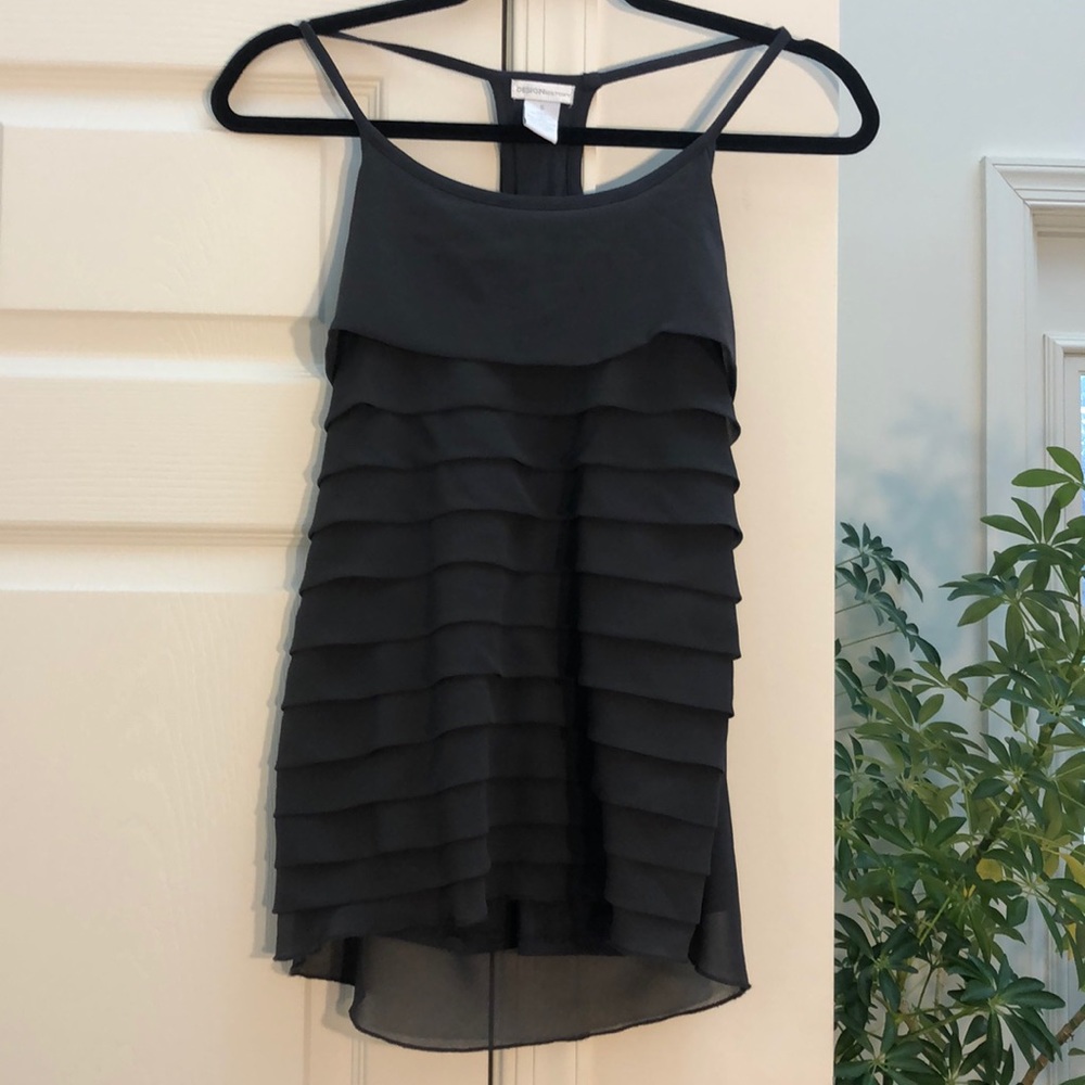 Design Think Dressy Charcoal Top
